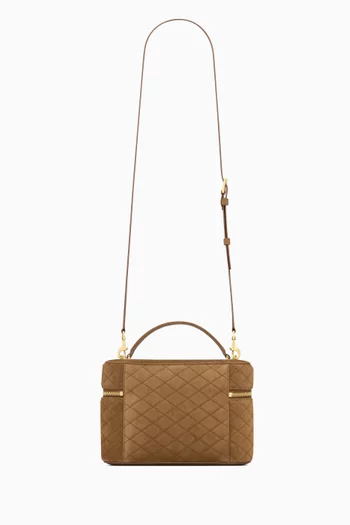 Gaby Large Vanity Bag in Suede