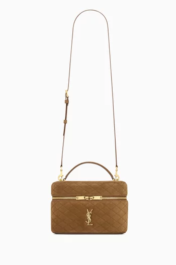 Gaby Large Vanity Bag in Suede
