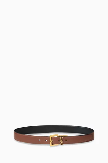 Cassandre Reversible Belt in Smooth Leather