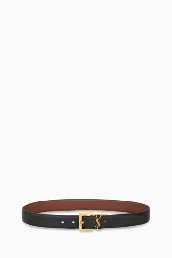 Cassandre Reversible Belt in Smooth Leather