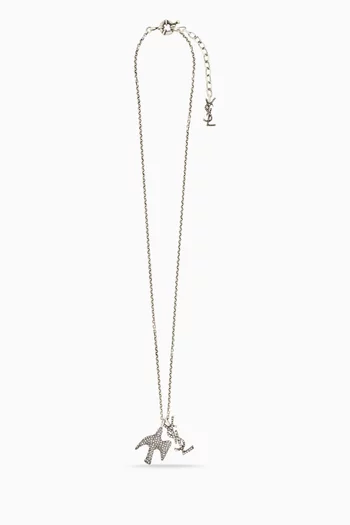 Cassandre Dove Necklace in Brass