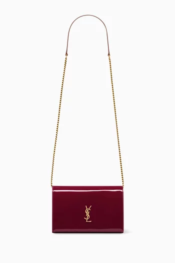 Cassandre Envelope Chain Wallet in Patent Leather