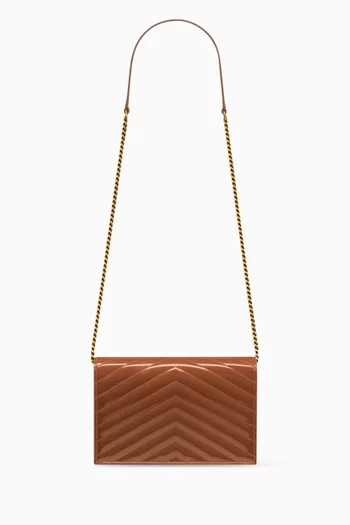 Cassandre Envelope Chain Wallet in Patent Leather