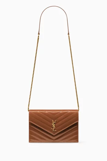 Cassandre Envelope Chain Wallet in Patent Leather