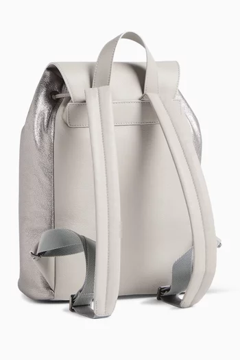 Backpack in Lamé Calfskin & Leather