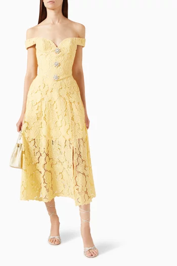 Olivia Broderie Anglaise Off-shoulder Dress