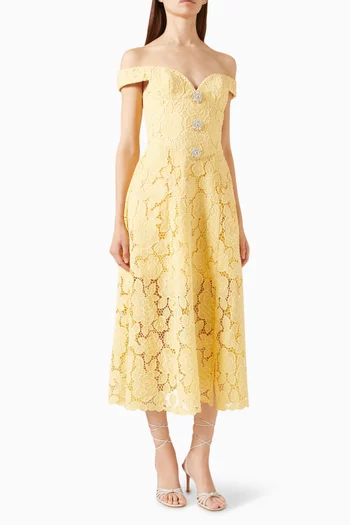 Olivia Broderie Anglaise Off-shoulder Dress