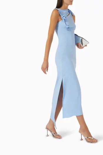 فستان سهرة مزين بزهور