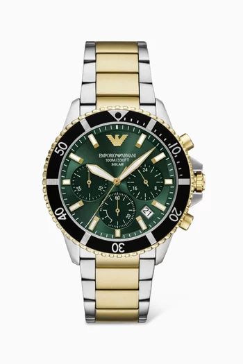 World Explorer Solar Chronograph Watch ,43mm