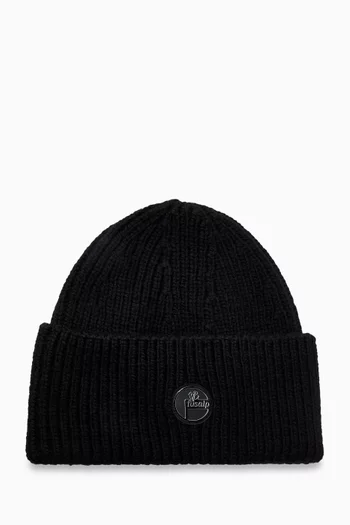 Knit Beanie Hat in Merino Wool