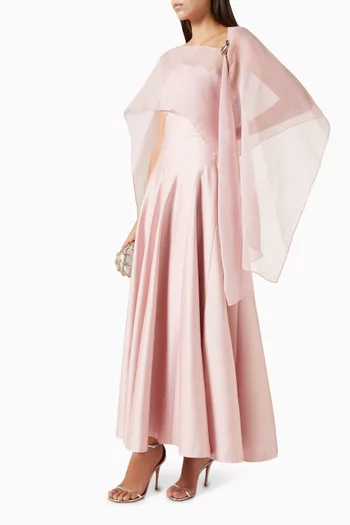Arielle Strapless Dress in Taffeta & Silk