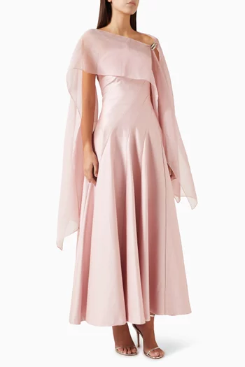 Arielle Strapless Dress in Taffeta & Silk