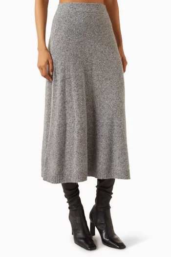 Aloa Midi Skirt in Tweed