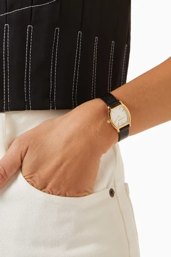 Small Eleanor Quartz Leather Watch, 23mm