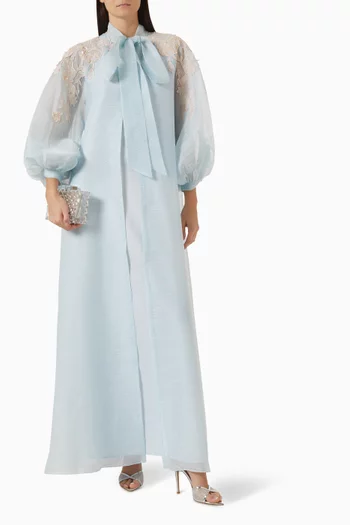 Chloris Embroidered Dress in Organza