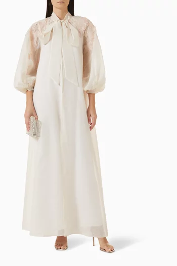 Chloris Embroidered Dress in Organza