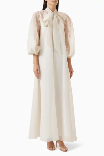 Chloris Embroidered Dress in Organza