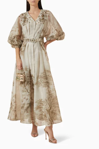 Cedar Belted Dress in Organza