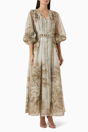 Cedar Belted Dress in Organza