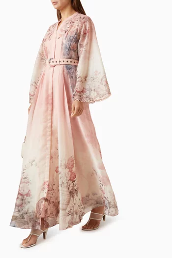 Florielle Belted Dress in Organza