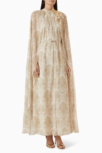 Alma Cape Dress in Chiffon