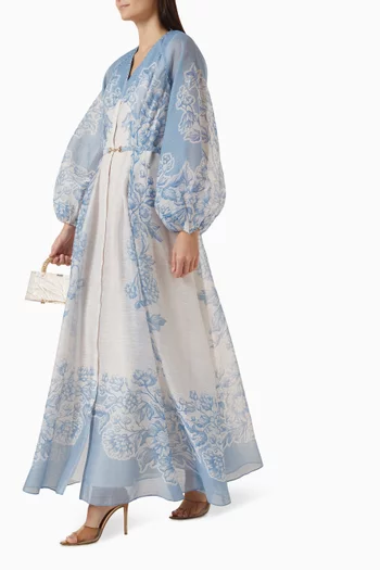 Oriel Belted Dress in Organza