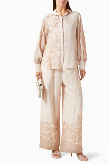 Oria Top & Pants Set in Ramie Blend