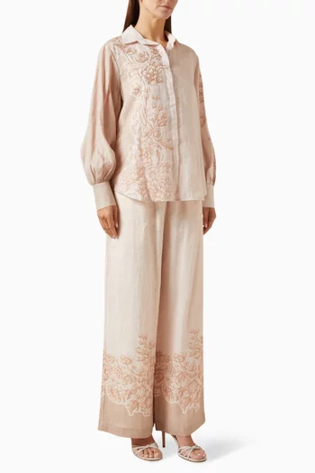 Oria Top & Pants Set in Ramie Blend