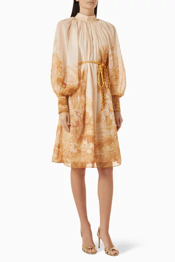Margot Belted Dress in Chiffon