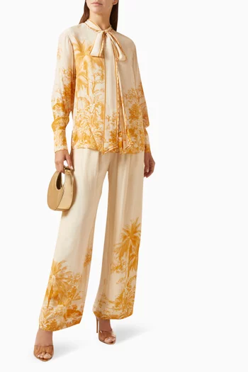 Mielle Top & Pants Set in Silk Crepe
