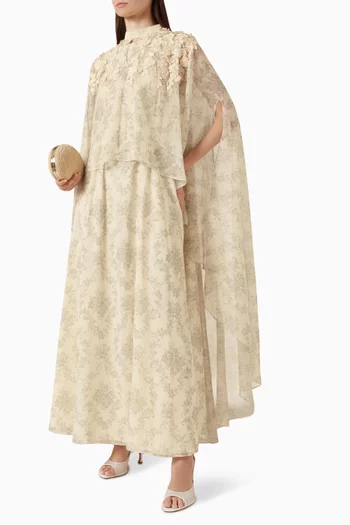 Aya Cape Dress in Chiffon