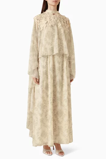 Aya Cape Dress in Chiffon