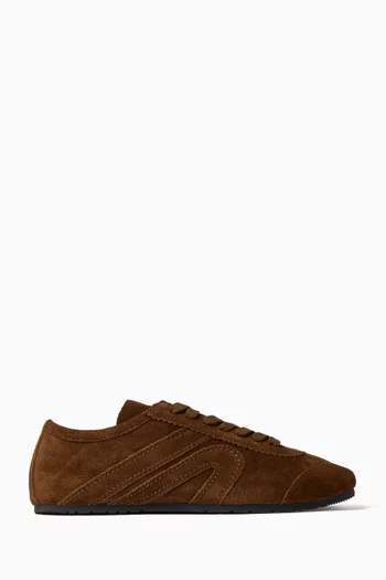 Aleta Panelled Low-top Sneakers in Suede