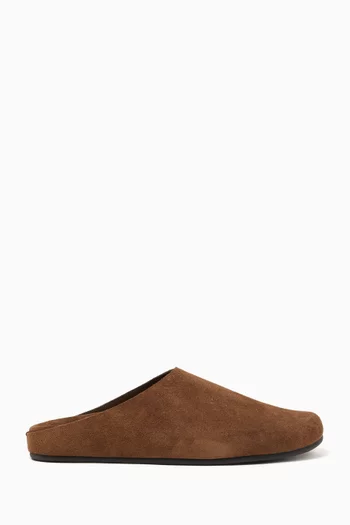Content Platform Clog Slippers in Suede
