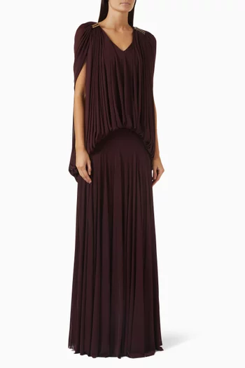 Mabelle Draped Top & Skirt Set in Jersey