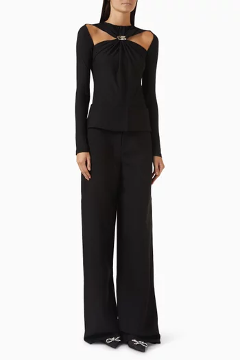 Noemi Top & Pants Set in Crepe-jersey