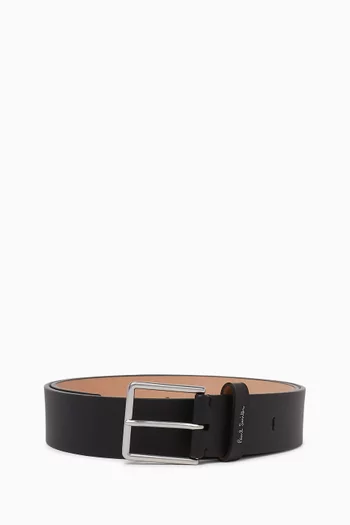 Artist Stripe Stitch Belt in Leather
