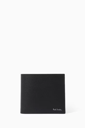 Logo Bi-fold Wallet in Leather
