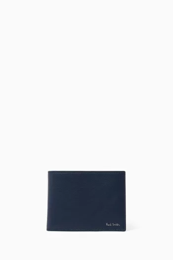 Logo Bi-fold Wallet in Leather