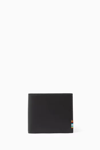 Artist Stripe Bi-fold Wallet in Leather