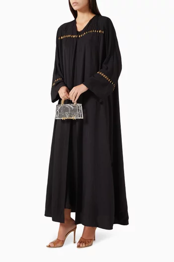 Embellished Abaya in Crepe