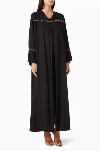 Embellished Abaya in Crepe