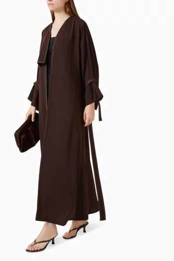 Cape-sleeve Abaya in Crepe