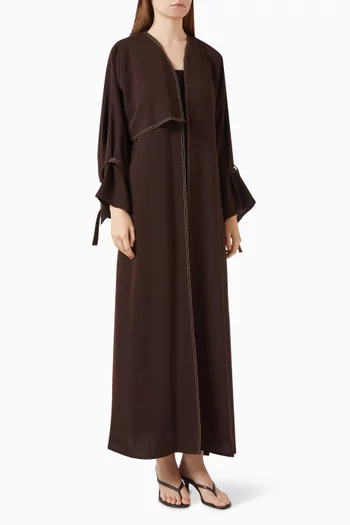 Cape-sleeve Abaya in Crepe