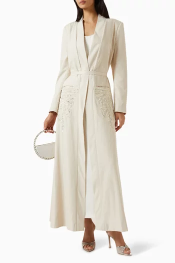 Al Maha Embellished Belted Coat
