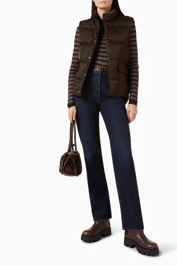 Striped Polo Shirt in Cashmere & Silk