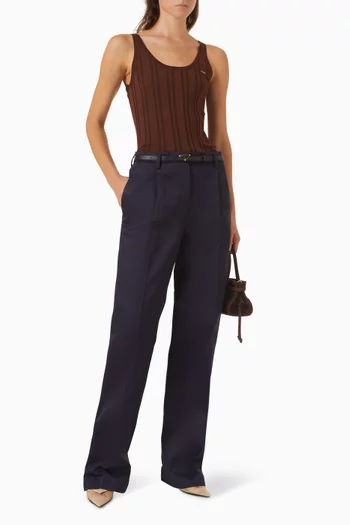 Rib-knit Tank Top in Cotton