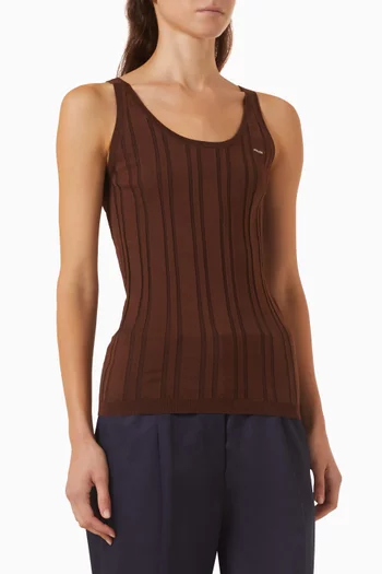 Rib-knit Tank Top in Cotton