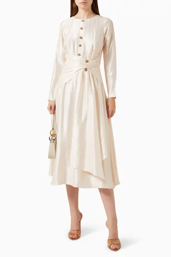 Mira Midi Dress in Acetate Satin