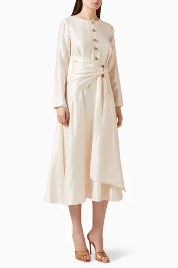 Mira Midi Dress in Acetate Satin
